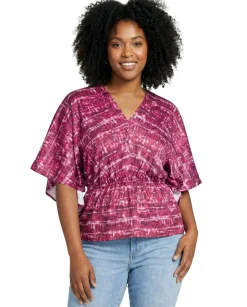 Women's Striped Dolman-Sleeve Top