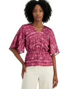 Women's Striped Dolman-Sleeve Top