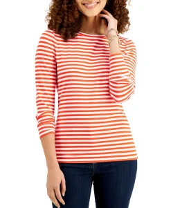 Women's Striped Long-Sleeve T-Shirt