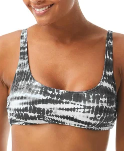 Women's Striped Side-Lace Bikini Top