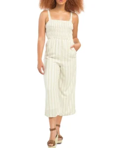 Women's Striped Tie-Strap Jumpsuit