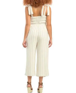 Women's Striped Tie-Strap Jumpsuit