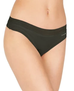 Women's Striped-Waist Thong Underwear QD3670