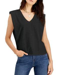 Women's Strong-Shoulder V-Neck T-Shirt