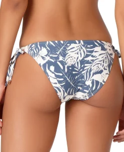 Women's STUDIO Smocked-Front Tie-Side Bikini Bottoms