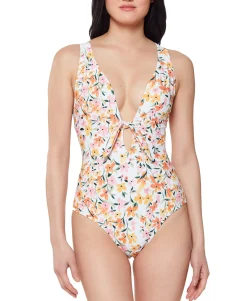 Women's Summer Dreaming Tie-Front One-Piece Swimsuit