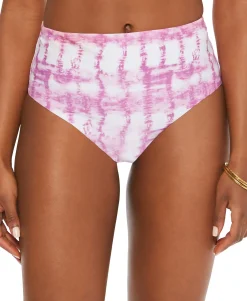 Women's Summer Stripes High-Rise Bikini Bottoms