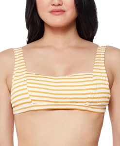 Women's Sunshine Stripe Retro Bikini Top