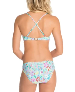 Women's Superbloom Printed Ruffled Bikini Top