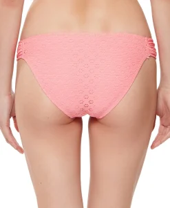 Women's Sweet Tooth Solids Shirred Hipster Bikini Bottoms