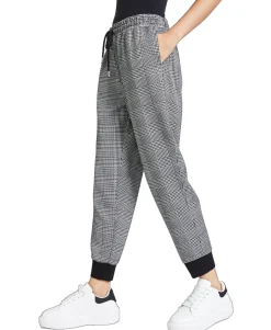 Women's Tapered Plaid Joggers