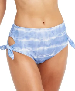 Women's Tie-Dye Side-Tie High-Waist Bikini Bottoms