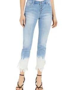 Women's Tie-Dyed Angled-Hem Mop Jeans