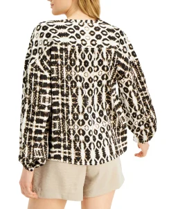 Women's Tie-Dyed Peasant Top