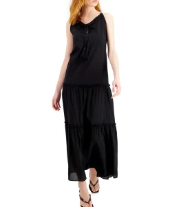 Women's Tiered Halter Maxi Dress