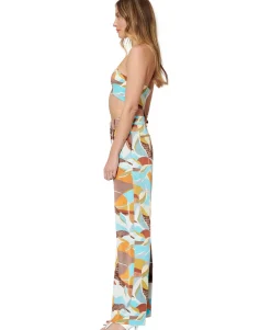 Women's Tropical-Print Wide-Leg Pants