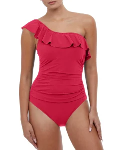 Women's Tutti Frutti Ruffled One-Shoulder Tummy Control One-Piece Swimsuit