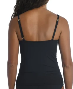 Women's Twisted Bandeau Tankini Top