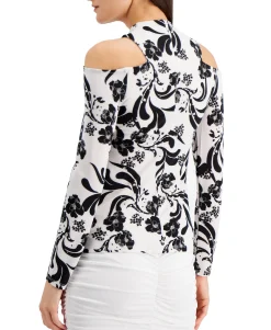 Women's Twisted Cold-Shoulder Top
