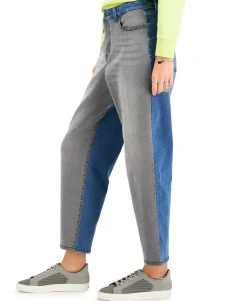 Women's Two-Tone Classic Curved-Leg Denim Jeans