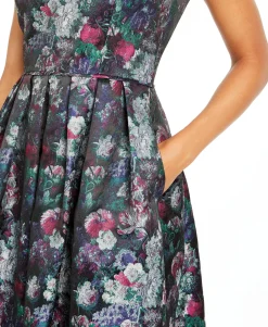 Women's V-Neck Fit & Flare Dress