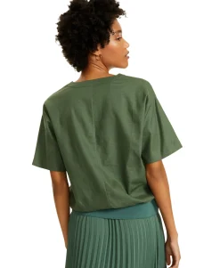 Women's V-Neck Gathered Top