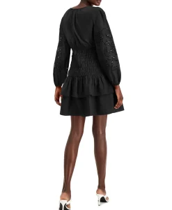 Women's V-Neck Smocked Dress