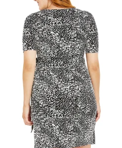 Women's Waist-Tie Surplice Maternity Dress