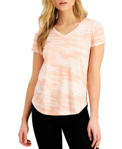 Women's Washed Camo-Print T-Shirt