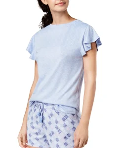 Women's Whisperluxe Flutter-Sleeve Pajama Top
