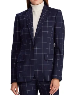 Women's Windowpane Check Blazer