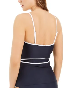 Women's Wrap-Front Belted Tankini Top